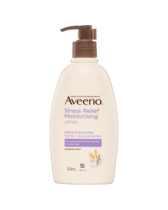 Lotion corporelle hydratante Aveeno Stress Relief 354ml - Lavande Scent