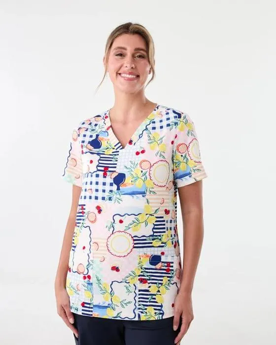 Vêtements de travail Imprimer Scrub Top