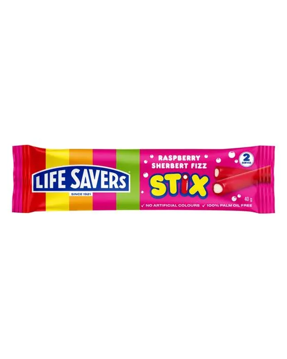 Sauveurs de vie Framboise Sherbert Fizz Stix 40g