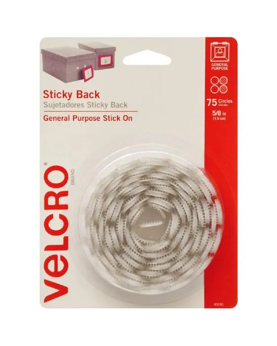 VELCRO Crochet et boucles 16mm 75 Paquet blanc