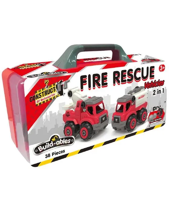 Construisez-le Construisez-les 2-en-1 Ensemble de sauvetage incendie