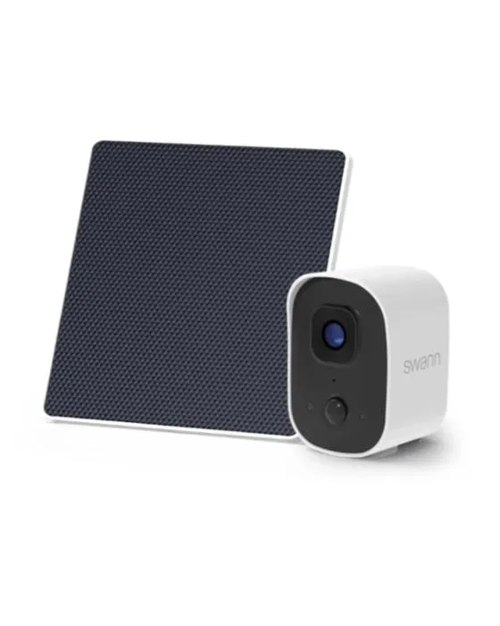 Caméra de batterie Swann EVO 2K avec carte 32 Go et panneau solaire