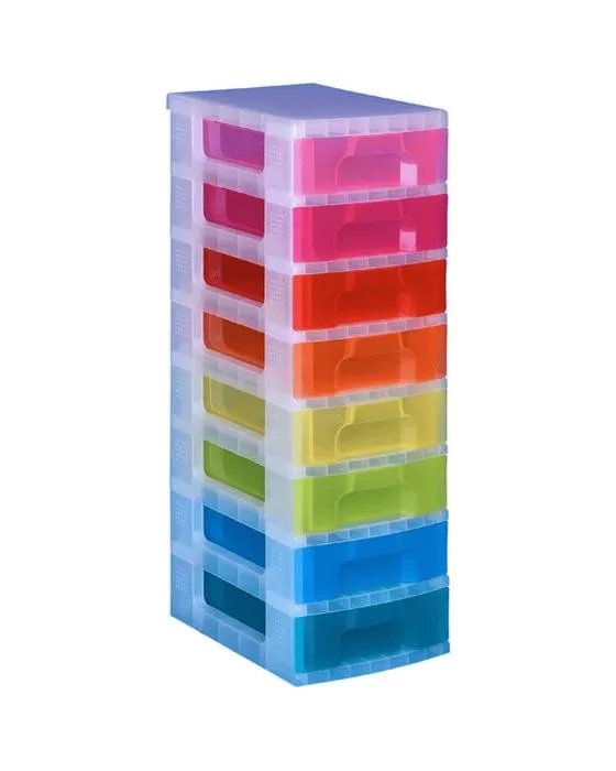 Boîte vraiment utile 8 Tiroir de stockage couleurs assorties