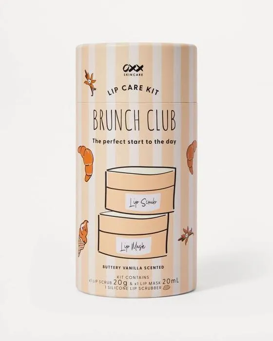 OXX Skincare Brunch Club Kit de soins pour lèvres - Avoine Vanille de Buttery