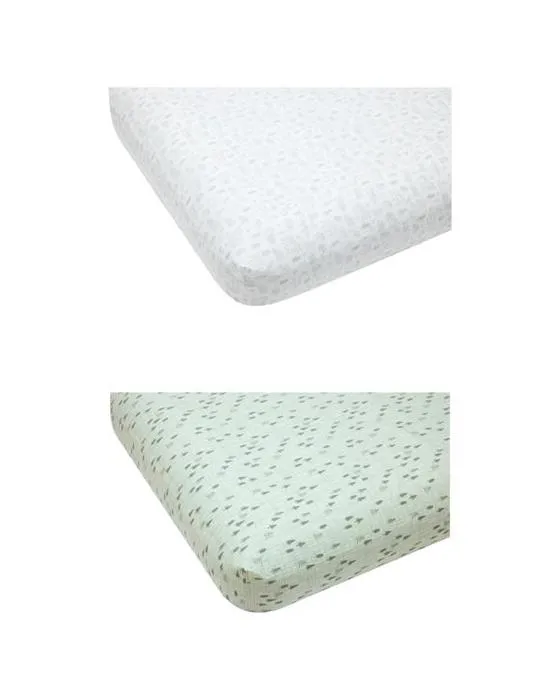 2 Pack 225 Feuilles de literie en coton biologique de nombre de fils - Woodlands