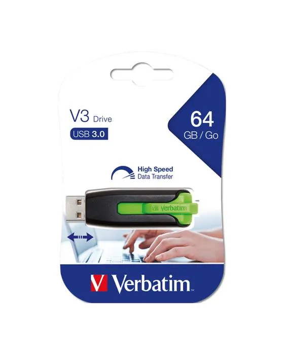 Verbatim V3 clé USB - Vert, 64 Go