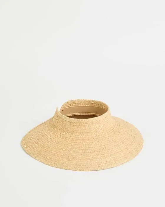 Visière de Raffia Packable pour femme cible