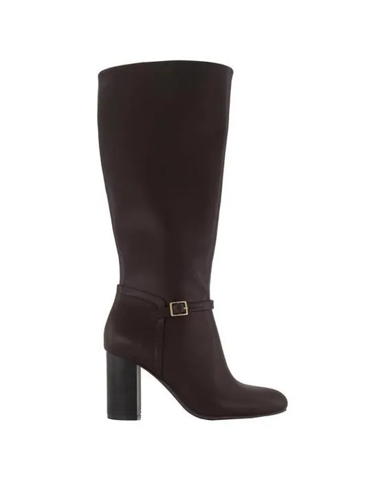 Bottes longues PU à haute fermeture éclair