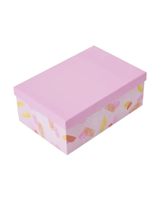Boîte cadeau à pois rose - Petite