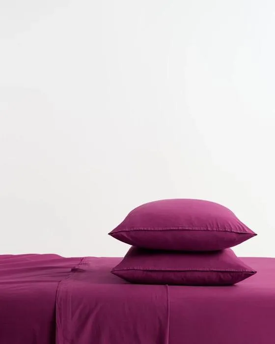 Arlo coton Stonewash - Lit King - Rose