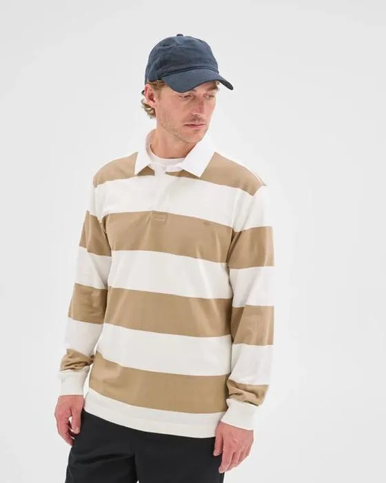 Cible Homme Australien Coton Manches longues Rugby Stripe Polo Top