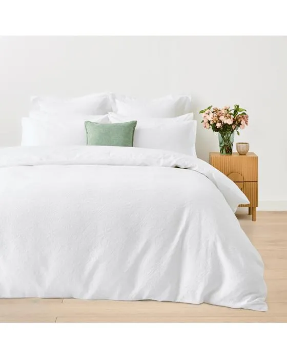 Ensemble de couverture de matelassage en coton de la Cora Matelasse - King Bed, blanc