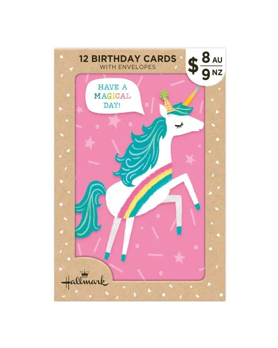 12 cartes d'anniversaire de Pack Hallmark - Animaux amusants
