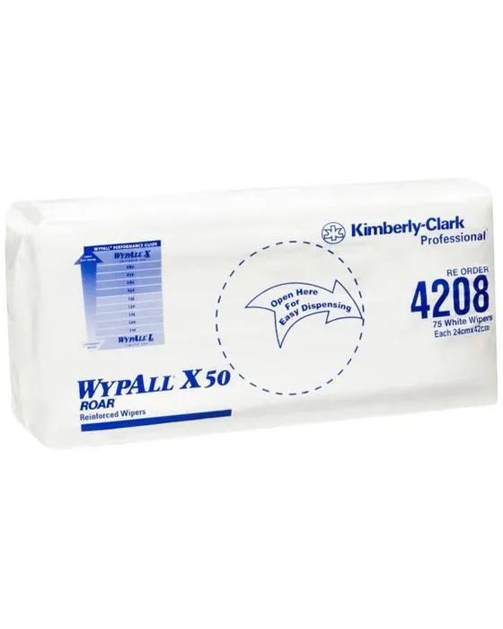 WypAll X50 Écrous à feuilles simples 75 Pack