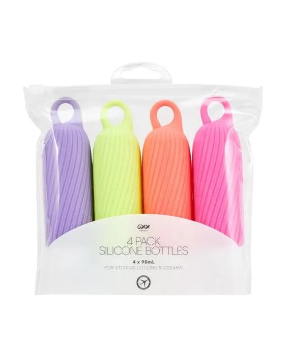 OXX Travel 4 Pack de bouteilles en silicone