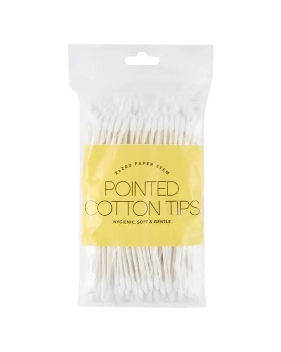 2 Pack 200 bouts de papier en coton pointu