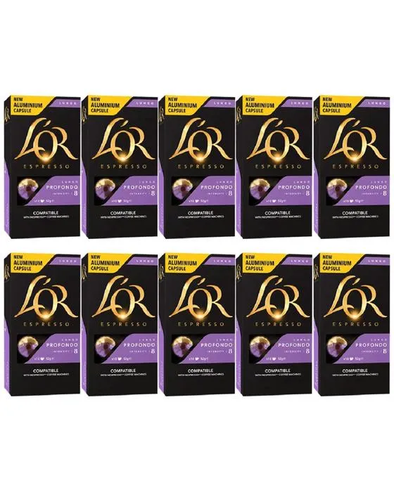 L'OR Espresso Capsules de café Lungo Profondo 100 Pack