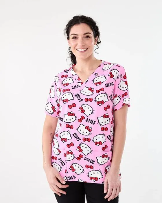 Vêtements de travail Hello Kitty Licence Scrub Top