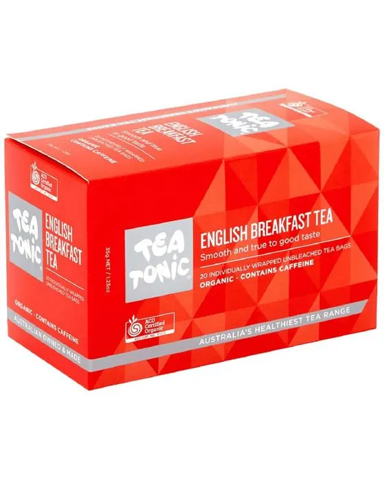 Tea Tonic Sacs à thé Anglais Petit déjeuner 20 Pack