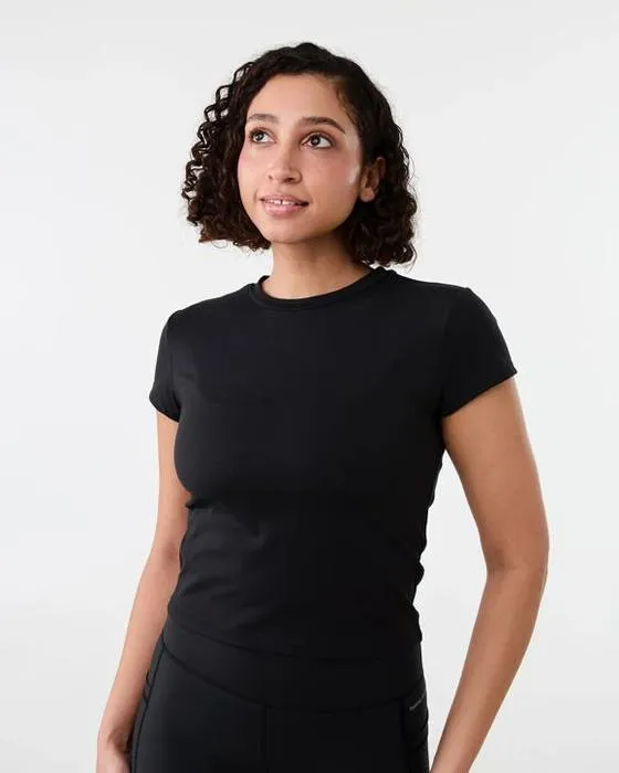 T-shirt femme actif ultra doux cou d'équipage