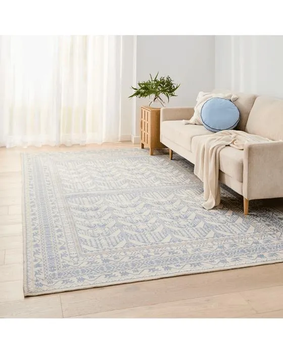 Emi mélange de laine Rug - Bleu, extra grand - 300cm x 200cm