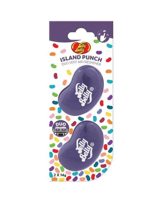 2 Pack Jelly Belly Duo Air Freshener - Island Punch