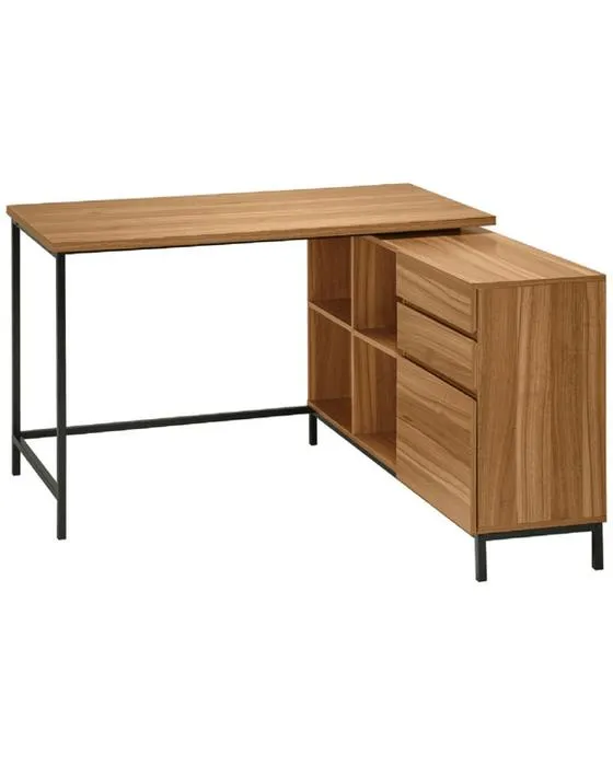Stockholm 1200 x 1200mm Workstation Walnut Black Bureaux, tables et postes de travail