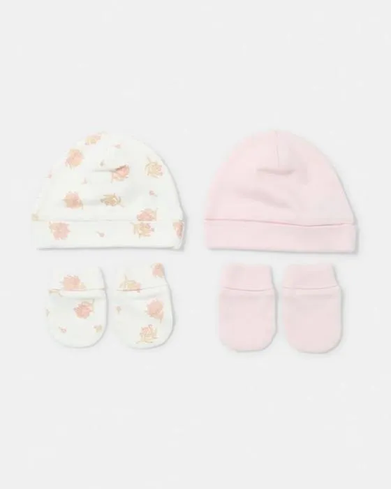 Ensemble de chapeaux et mitaines nouveau-nés