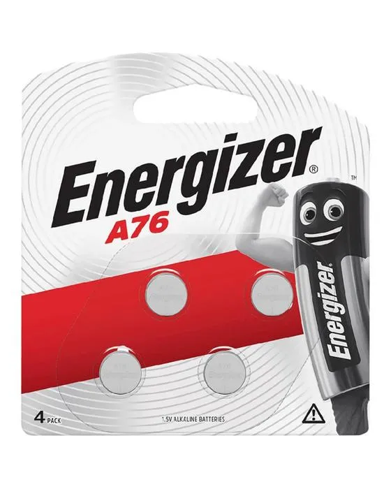 Energizer A76 Silver Oxide Button Batterie 4 Pack
