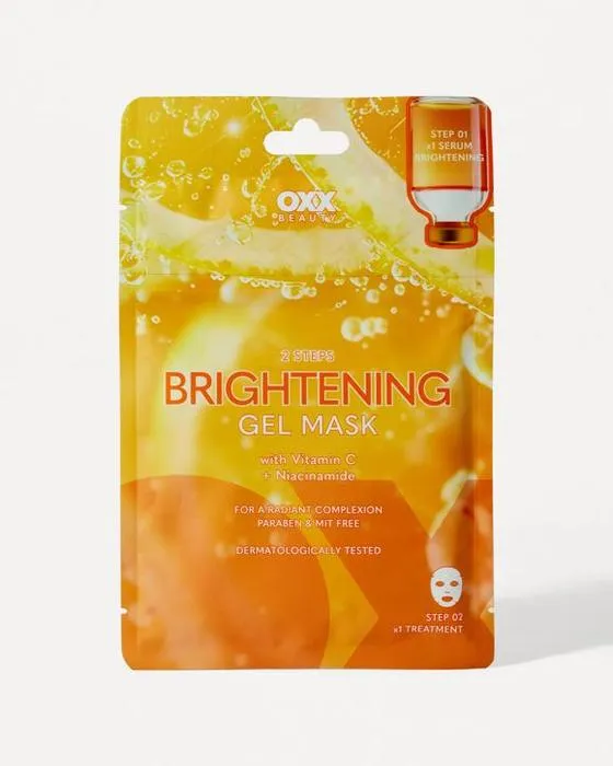 Masque de gel brillant 2 étapes OXX Beauté - Vitamine C et Niacinamide