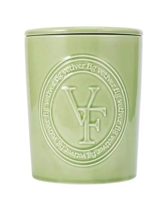 XL Vétiver Fig Bougie en céramique de cire de soja