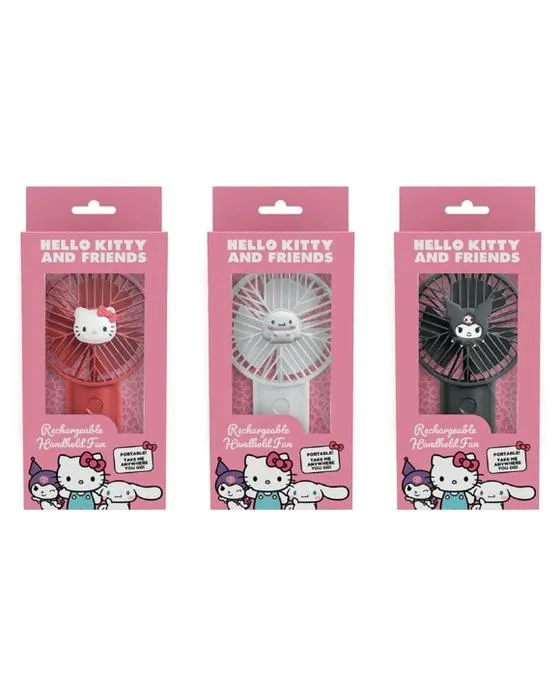 Bonjour Kitty et amis ventilateur rechargeable de poche - Assortiment