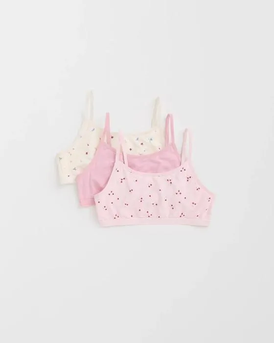 Maxx Bamboo 3 Pack Filles plus âgées Crop Top