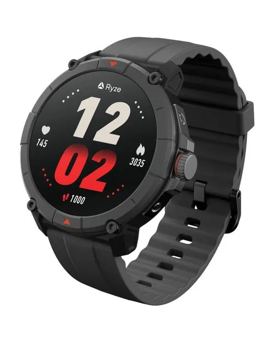 Ryze Trek GPS Smart Watch noir et rouge