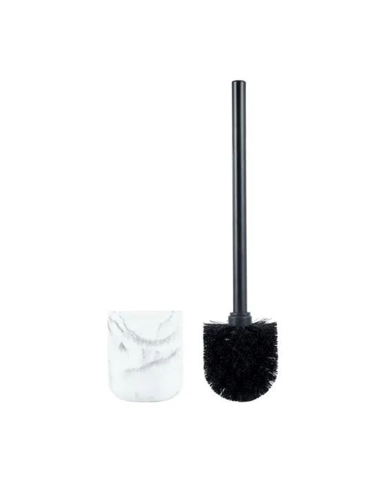 Brosse de toilette en marbre - Anko - Blanc