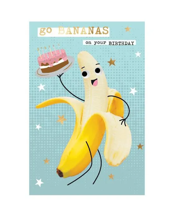 IG Design FSC Carte de voeux Go Bananas