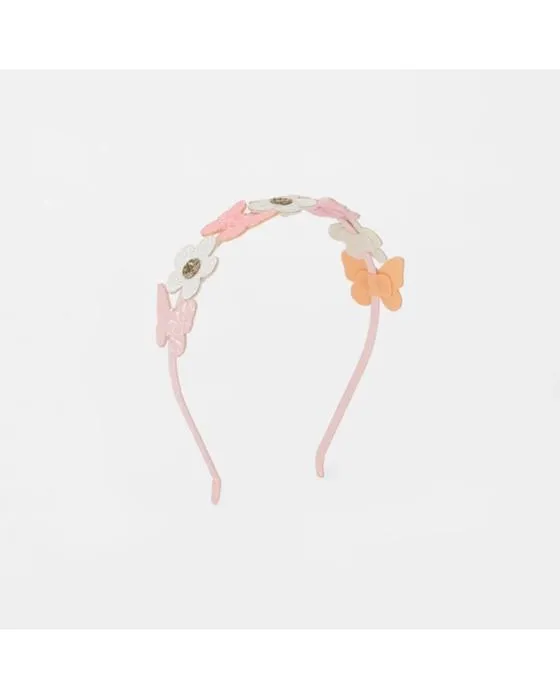 Bandeau de Daisy à papillon - Rose