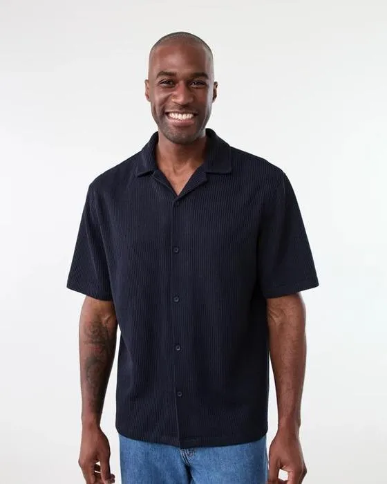Chemise à manches courtes Jacquard