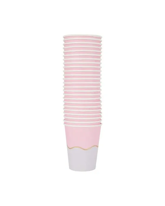 24 Pack Wavy en papier tasses