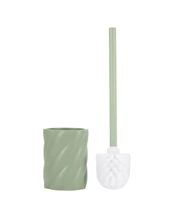 Brosse de toilette verte à tour de rôle