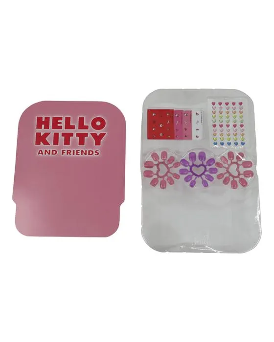 Bonjour Kitty & Amis sur le pouce art de ongles - Rouge