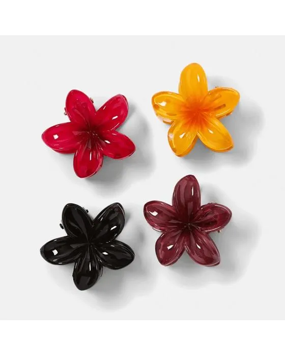 4 Pack Mini Frangipani Clip de cheveux de griffe