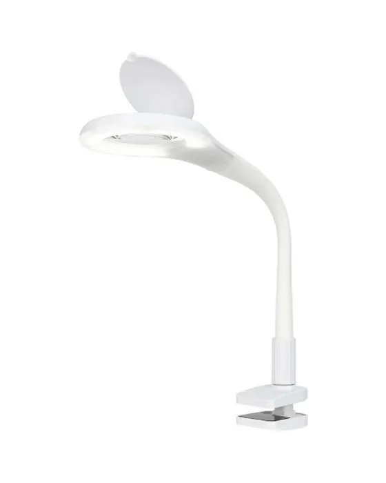 Brillant éclairage Sherlock Magnifier lampe lampe de pince blanc