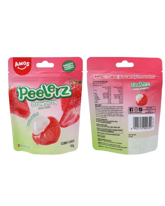 Amos Peelerz Fraise Gummy Candy 150g