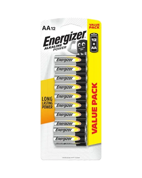 12 piles energisant AA Alkaline