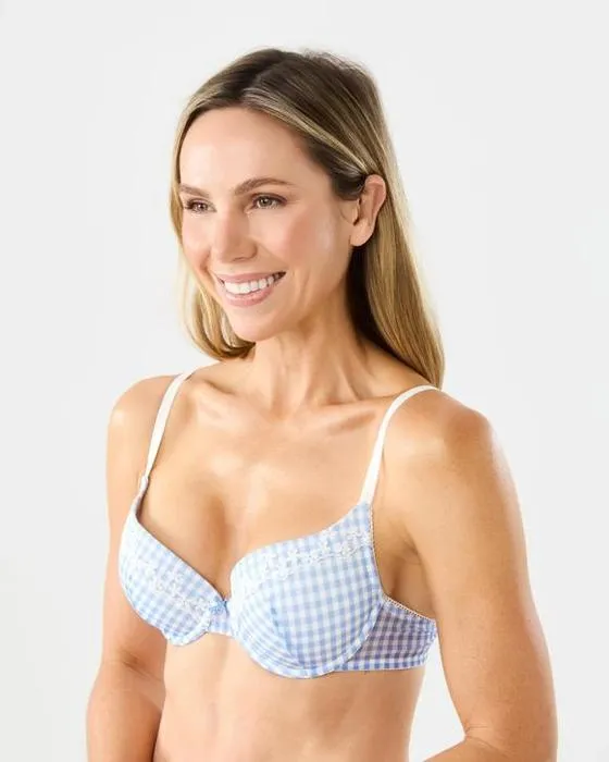 T-shirt en dentelle de maille coordonné Bra