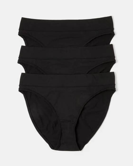 3 Pack de slips en polyester ultrasoft Hi-Cut