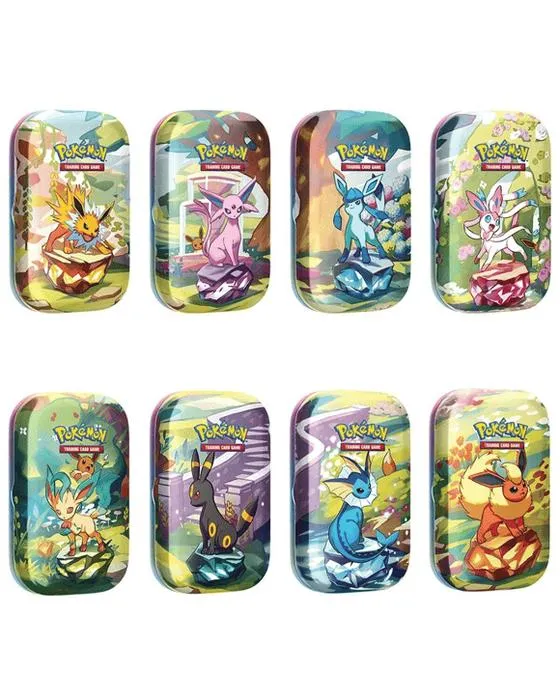 Jeu de cartes de trading Pokemon: Scarlet & Violet Prismatic Evolutions Mini-étain - Assortiment