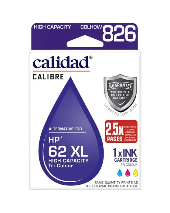 Calidad Alternative pour les cartouches d'encre HP 62XL
