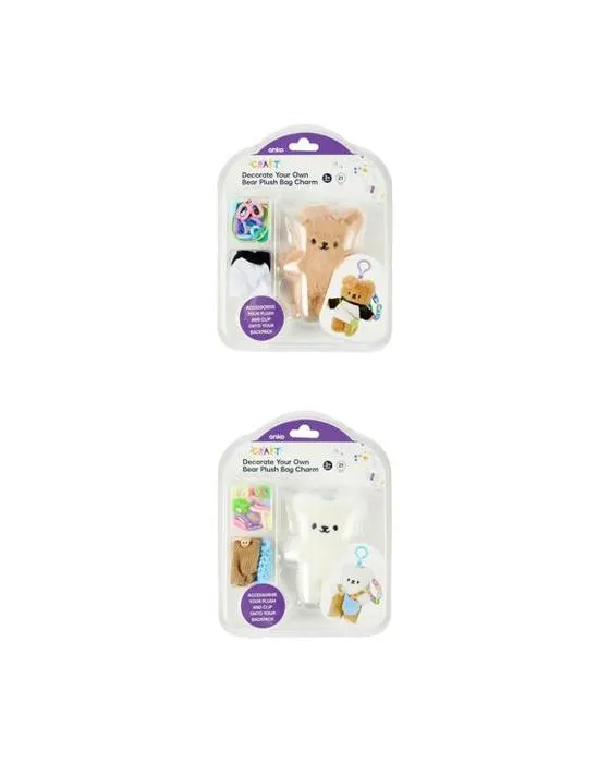 21 pièces décorer votre propre sac en peluche d'ours - Assortiment